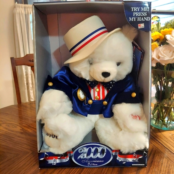 DanDee 2000 Celebration Americana White Bear, NWT - Picture 1 of 7